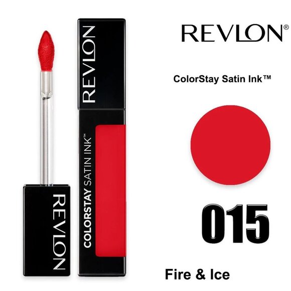 Revlon ColorStay Satin Ink Lipstick #015 Fire & Ice - Picture 1 of 5